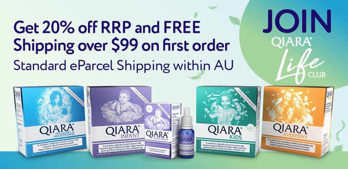 20% off and FREE Shipping over $99 on your first order for Qiara Life Club Members. Standard eParcel Shipping within AU